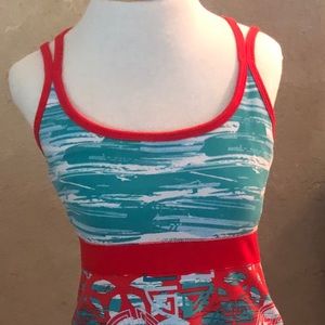 Soybu Yoga Dress Red and Aqua